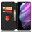 For Realme V30 5G / V30t PU Leather Wallet Case Imprinted Rhombus Pattern Stand Phone Cover - Black - 2