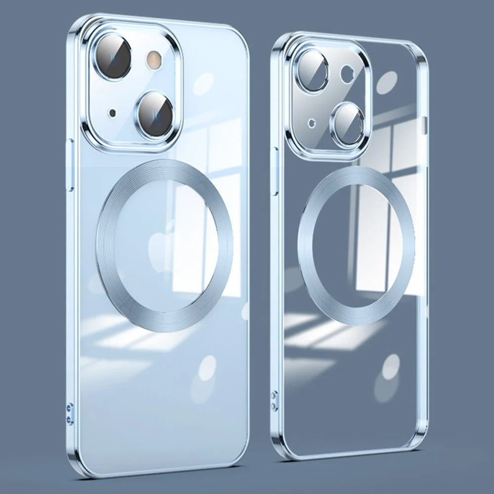 Magnetic Phone Case for iPhone 13 Case TPU Phone Back Cover Compatible with MagSafe - Baby Blue - 1