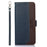 KHAZNEH For Nokia C32 Litchi Texture RFID Blocking Phone Case Leather Wallet Stand Anti-drop Cover - Blue - 6