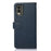 KHAZNEH For Nokia C32 Litchi Texture RFID Blocking Phone Case Leather Wallet Stand Anti-drop Cover - Blue - 7