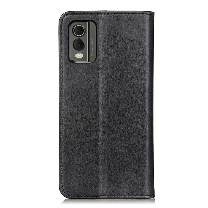 Protective Phone Case for Nokia C32 , Magnetic Auto Closing Split Leather Wallet Stand Phone Cover - Black - 7