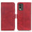 Phone Cover for Nokia C32 Anti-drop Cowhide Texture PU Leather Foldable Stand Wallet Case - Red - 1