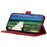 Phone Cover for Nokia C32 Anti-drop Cowhide Texture PU Leather Foldable Stand Wallet Case - Red - 3