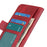 Phone Cover for Nokia C32 Anti-drop Cowhide Texture PU Leather Foldable Stand Wallet Case - Red - 4