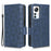 For Blackview A85 Imprinted Triangle Stand Wallet Phone Case TPU+PU Leather Phone Cover - Blue - 1