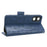 For Realme V30t / V30 5G Shockproof PU Leather Phone Case Imprinted Triangle Stand Wallet Cover - Blue - 3