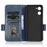 For Realme V30t / V30 5G Shockproof PU Leather Phone Case Imprinted Triangle Stand Wallet Cover - Blue - 5