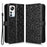 Phone Case for Blackview A85 Wallet Phone Case Dot Pattern Imprinted Leather Cover Shockproof Stand Phone Shell - Black - 1