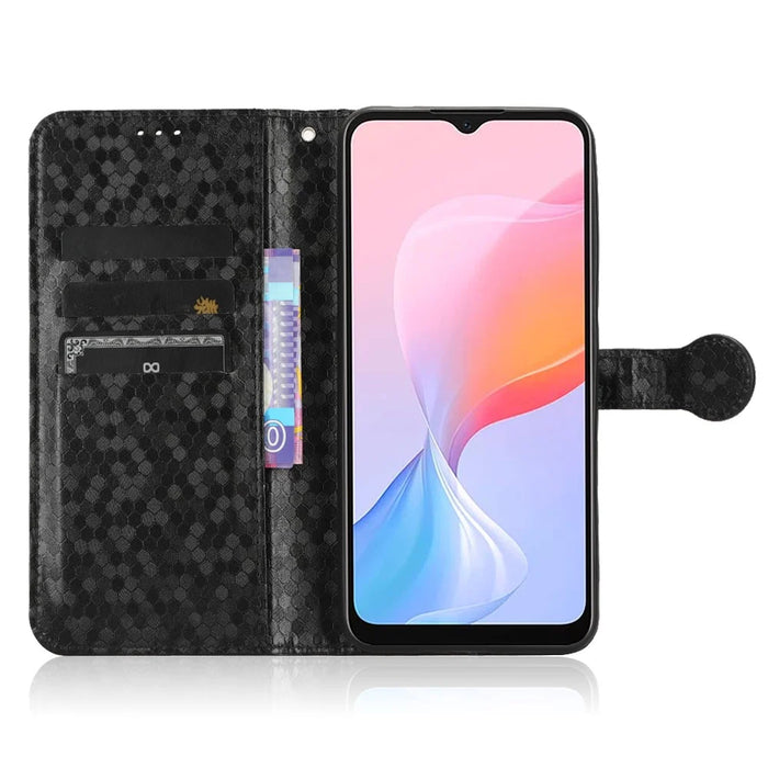 Phone Case for Blackview A85 Wallet Phone Case Dot Pattern Imprinted Leather Cover Shockproof Stand Phone Shell - Black - 2