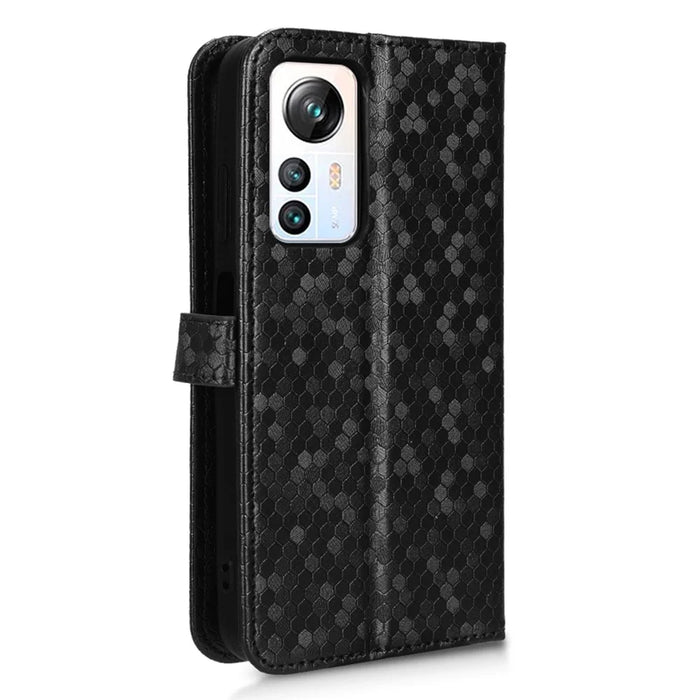 Phone Case for Blackview A85 Wallet Phone Case Dot Pattern Imprinted Leather Cover Shockproof Stand Phone Shell - Black - 5