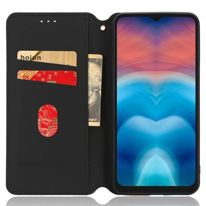 For Umidigi G1 / G1 Max Imprinted Rhombus Pattern PU Leather+TPU Cover Stand Phone Wallet Case - Blue - 2