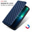 For Umidigi G1 / G1 Max Imprinted Rhombus Pattern PU Leather+TPU Cover Stand Phone Wallet Case - Blue - 4