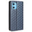 For Umidigi G1 / G1 Max Imprinted Rhombus Pattern PU Leather+TPU Cover Stand Phone Wallet Case - Blue - 7
