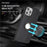 Mobile Phone Shell for iPhone 12 / 12 Pro 6.1 inch Ring Holder Kickstand Matte TPU Cover Support Car Magnet Mount - Black - 3