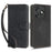 For TECNO Spark 10C RFID Blocking Wallet Cover Phone Stand Case PU Leather Shell with Strap - Black - 1