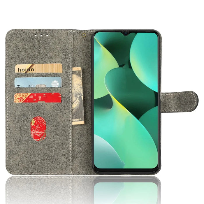For TECNO Spark 10C RFID Blocking Wallet Cover Phone Stand Case PU Leather Shell with Strap - Black - 2