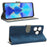 RFID Blocking Wallet Cover for TECNO Spark 10 , Phone Stand Anti-Scratch PU Leather Cell Phone Case with Strap - Blue - 3