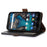 For Nokia G22 Genuine Cowhide Leather Phone Case RFID Blocking Wallet Stand Cover - Black - 2