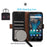 For Nokia G22 Genuine Cowhide Leather Phone Case RFID Blocking Wallet Stand Cover - Black - 3