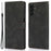 Stand Wallet Case for Samsung Galaxy M13 5G Drop Resistant PU Leather Phone Cover with Strap - Black - 1