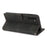 Stand Wallet Case for Samsung Galaxy M13 5G Drop Resistant PU Leather Phone Cover with Strap - Black - 4
