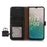 For Nokia C32 RFID Blocking Phone Wallet Case Genuine Cow Leather Stand Cover - Black - 2