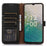 For Nokia C32 RFID Blocking Phone Wallet Case Genuine Cow Leather Stand Cover - Black - 3