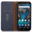 KHAZNEH For Nokia C32 RFID Blocking Case Genuine Cowhide Leather Stand Wallet Phone Cover - Blue - 2