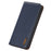 KHAZNEH For Nokia C32 RFID Blocking Case Genuine Cowhide Leather Stand Wallet Phone Cover - Blue - 5