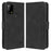 For Vodafone Smart T23 Wallet Phone Case Multiple Card Slots Phone Shell Leather Flip Cover with Stand - Black - 1