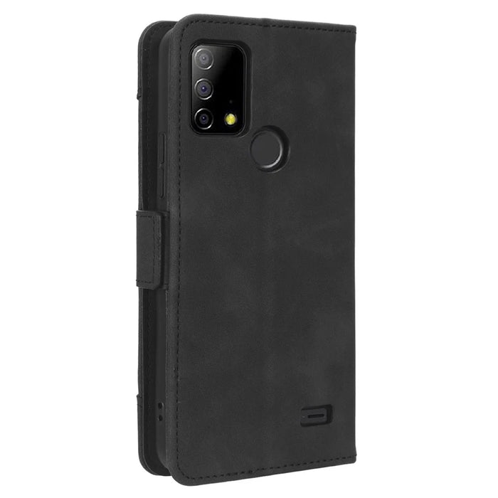 For Vodafone Smart T23 Wallet Phone Case Multiple Card Slots Phone Shell Leather Flip Cover with Stand - Black - 7