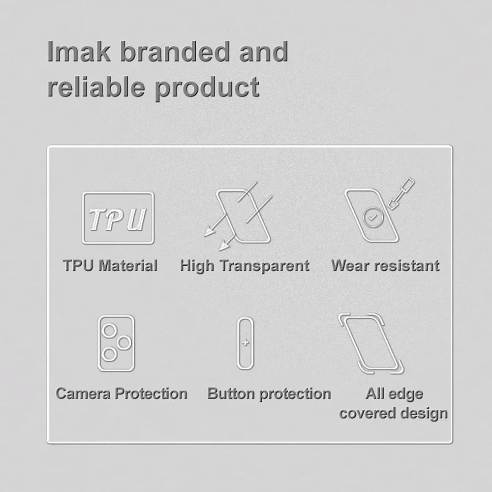 IMAK UX-5 Series For Samsung Galaxy A14 4G / 5G Phone Case Transparent Back Soft TPU Cover - 3
