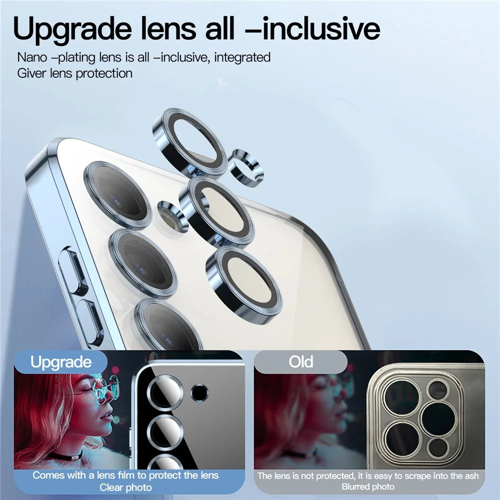 Magnetic Case For Samsung Galaxy S23 Ultra TPU Phone Back Cover Magnetic Case - Silver - 4