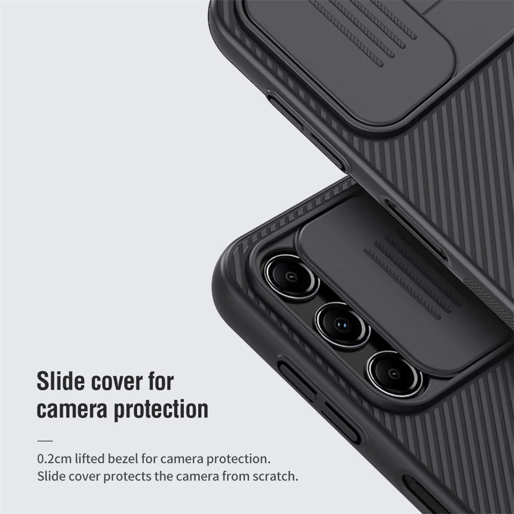 NILLKIN CamShield for Samsung Galaxy A14 5G / A14 4G Hard PC Case Slide Lens Protection Anti-Dust Phone Cover - Blue - 3
