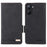 For Realme V30 / V30t 5G Hardware Decor PU Leather Phone Case Drop-proof Wallet Stand Cover - Black - 1