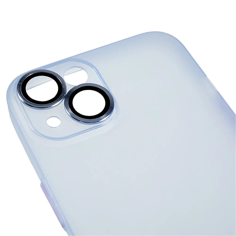 Protective Case for iPhone 13 Anti-Drop Matte TPU Phone Cover with Metal Camera Lens Frame - Blue - 6
