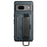 SUTENI H13 For Google Pixel 7 5G Leather Coated PC+TPU Back Case, Kickstand Card Holder Phone Cover with Hand Strap - Blue - 3