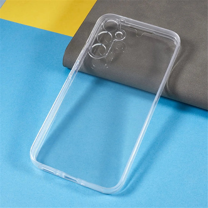 For Samsung Galaxy A34 5G TPU Frame + Acrylic Back + PET Front Cover Clear Phone Case Full Protection Cover - 4
