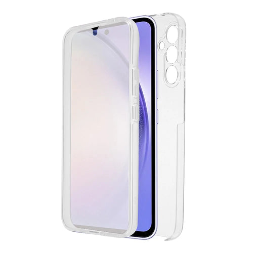 For Samsung Galaxy A54 5G Full Protection Anti-drop Shell TPU Frame + Acrylic Back + PET Front Cover Clear Phone Case - 1