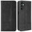 For Samsung Galaxy M14 5G Retro Phone Case PU Leather Phone Stand Wallet Protective Cover - Black - 1