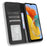 For Samsung Galaxy M14 5G Retro Phone Case PU Leather Phone Stand Wallet Protective Cover - Black - 2