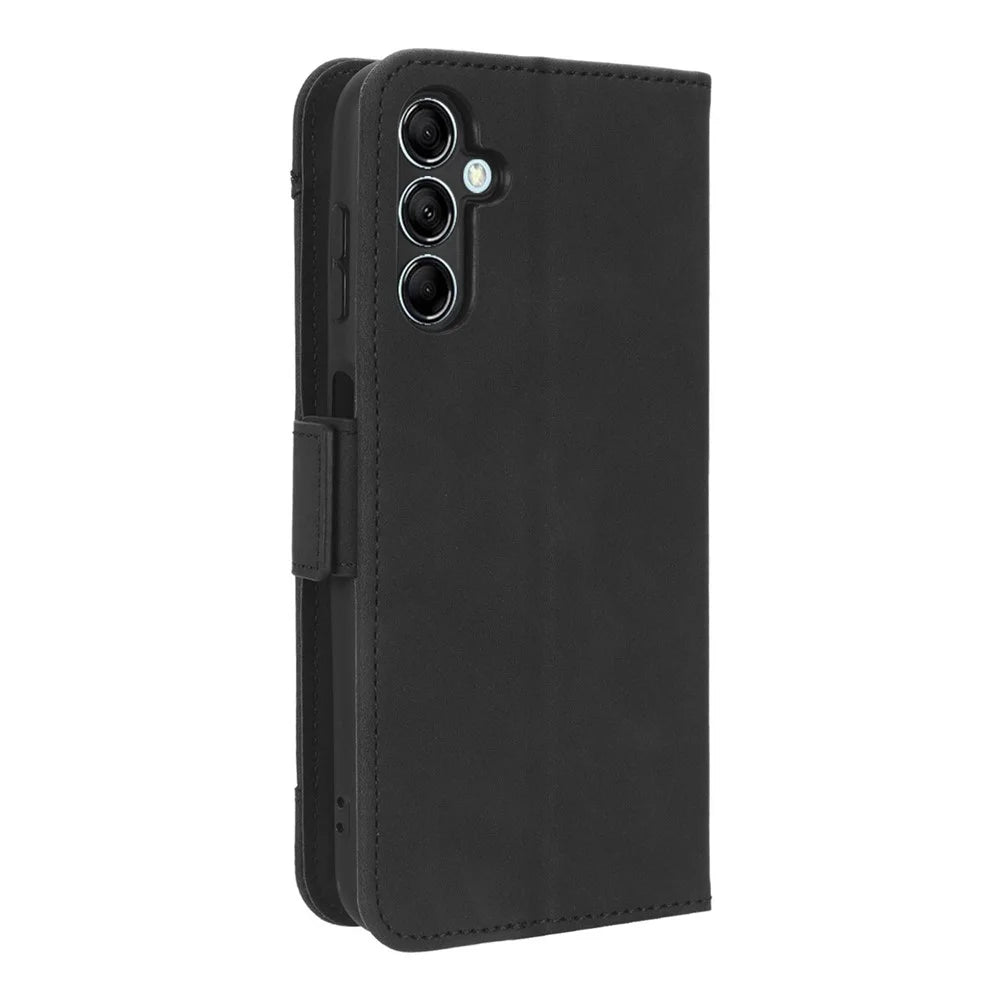 Wallet PU Leather Case for Samsung Galaxy M14 5G , Multiple Card Slots Phone Stand Cover - Black - 7