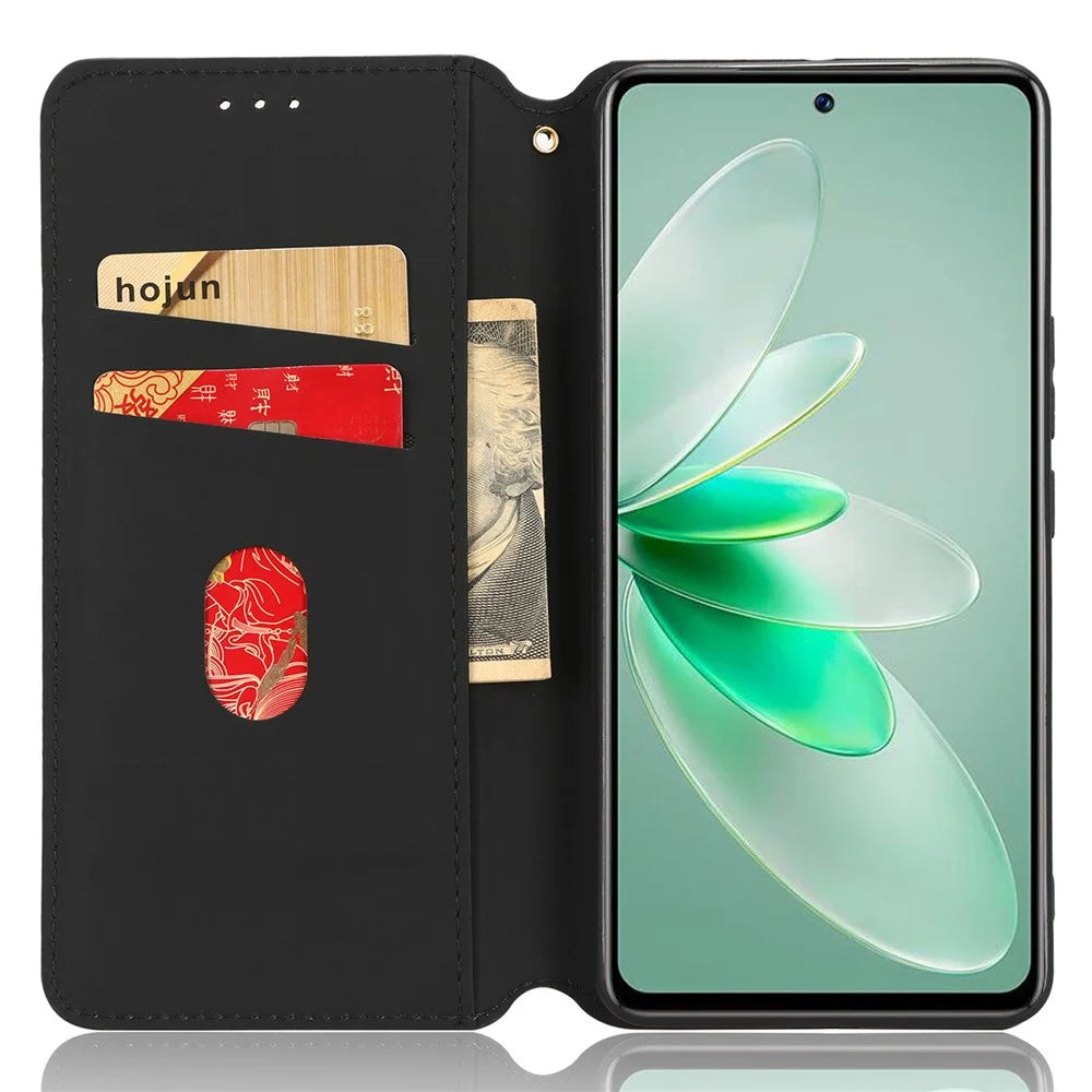 For vivo S16e 5G / V27e 4G PU Leather Phone Case Rhombus Pattern Imprinted Stand Wallet Flip Cover - Purple - 2