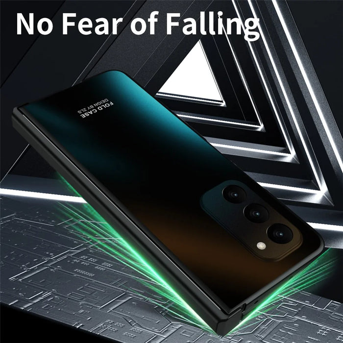 Hard PC Phone Case for Samsung Galaxy Z Fold2 5G Anti-Drop Protective Phone Shell Cover with Screen Film - Black - 6