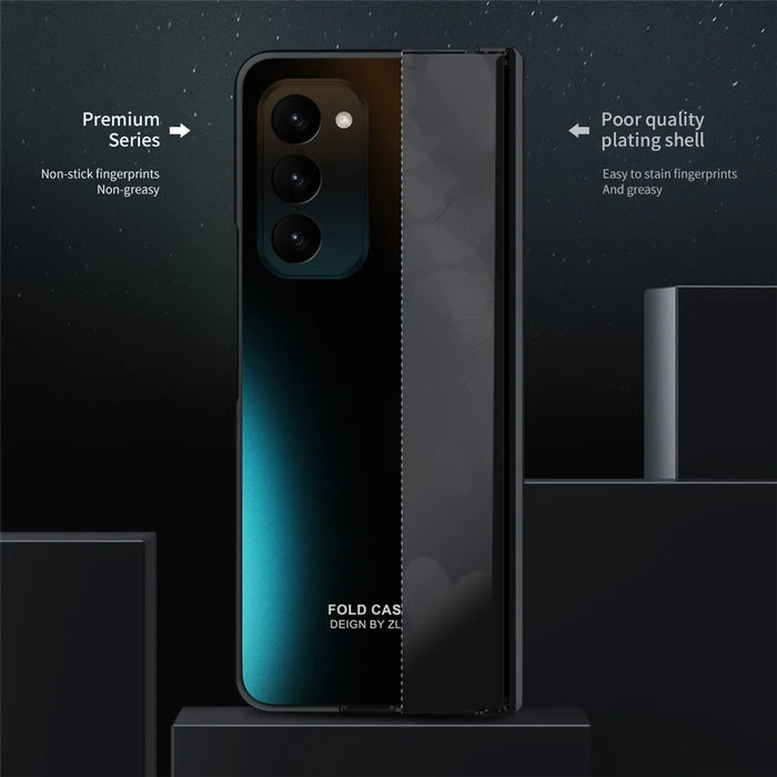 Hard PC Phone Case for Samsung Galaxy Z Fold2 5G Anti-Drop Protective Phone Shell Cover with Screen Film - Black - 7