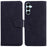 Solid Color Phone Case for Samsung Galaxy M14 5G Scratch Resistant PU Leather Wallet Stand Cover - Black - 1