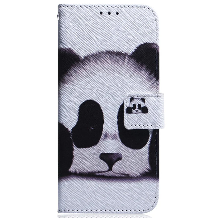 For Nokia G22 Pattern Printing Phone Case PU Leather Wallet Stand Shockproof Cover Shell - Panda - 7