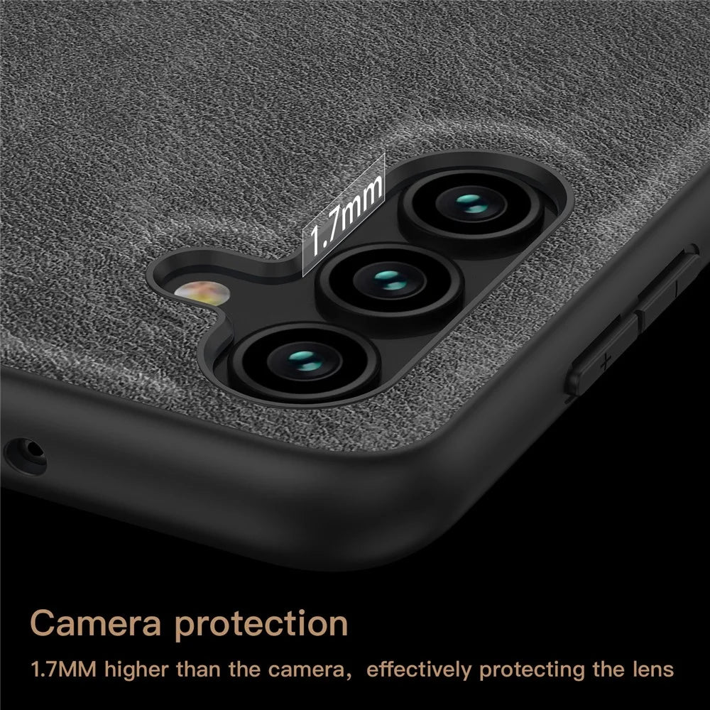 For Samsung Galaxy A24 4G (162.1 x 77.6 x 8.3mm) Vintage Phone Case PU Leather + TPU Scratch Resistant Back Cover - Brown - 5