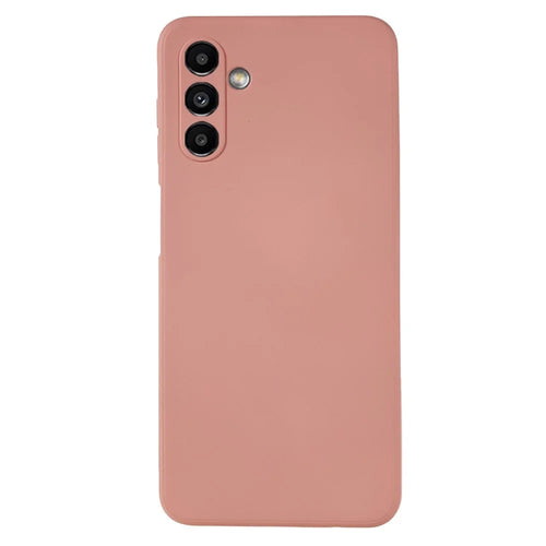 For Samsung Galaxy A13 5G Rubberized Phone Case Soft TPU Fiber Lining Cushion Shockproof Cover - Pink - 1