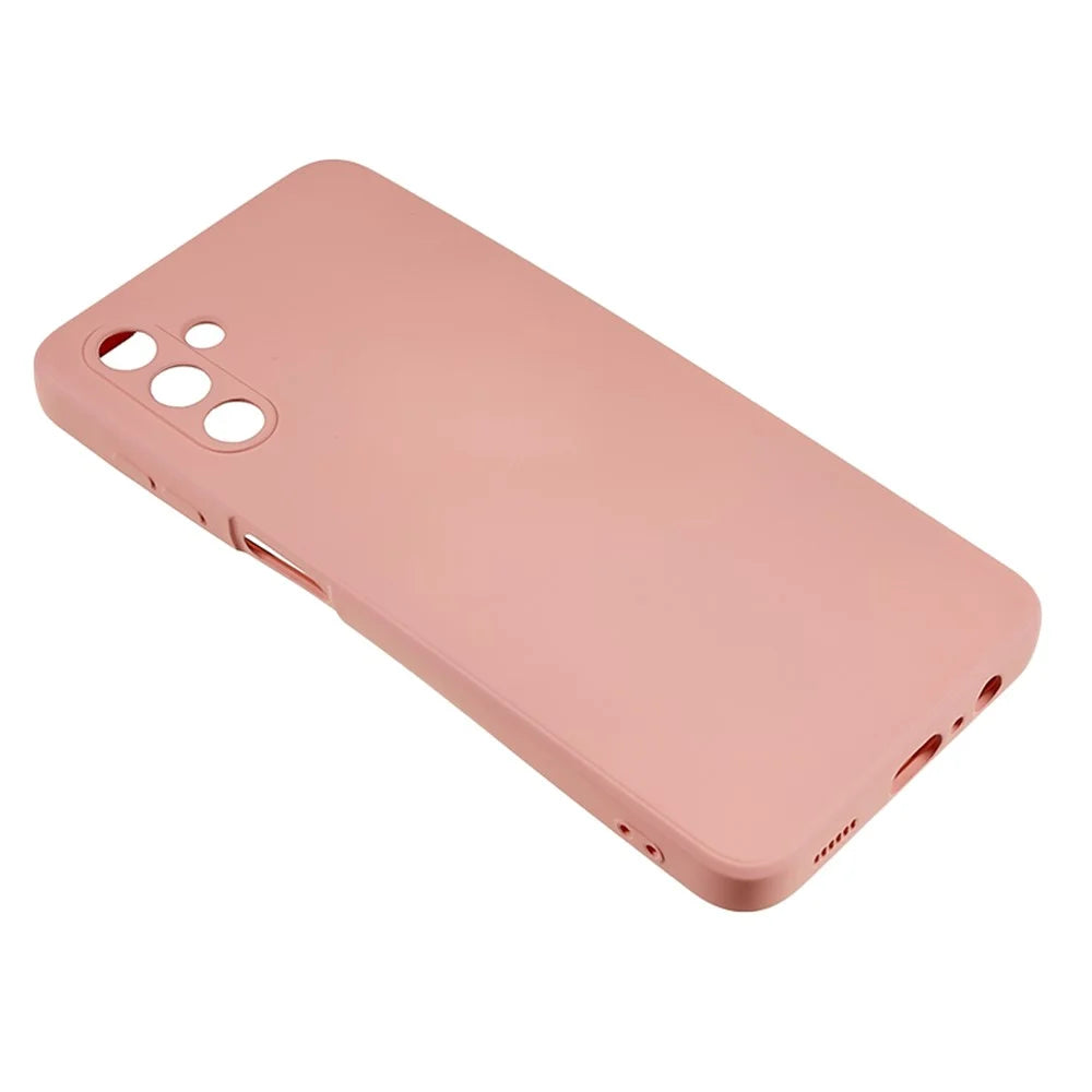For Samsung Galaxy A13 5G Rubberized Phone Case Soft TPU Fiber Lining Cushion Shockproof Cover - Pink - 4